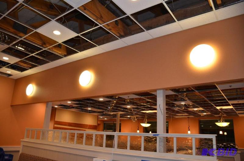 lot 164 image: 3 Ceiling Mounted Round Light Fixtures - gues...