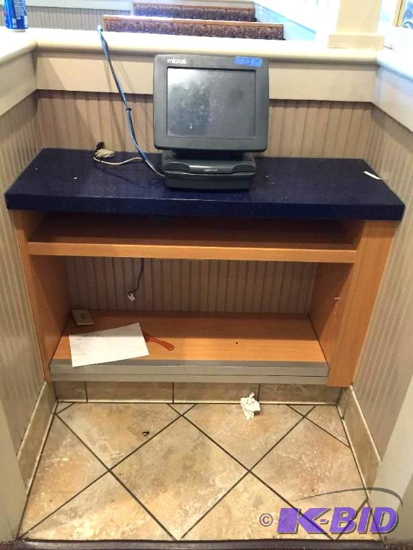 lot 202 image: Corian counter top and base with shelf. Did n...