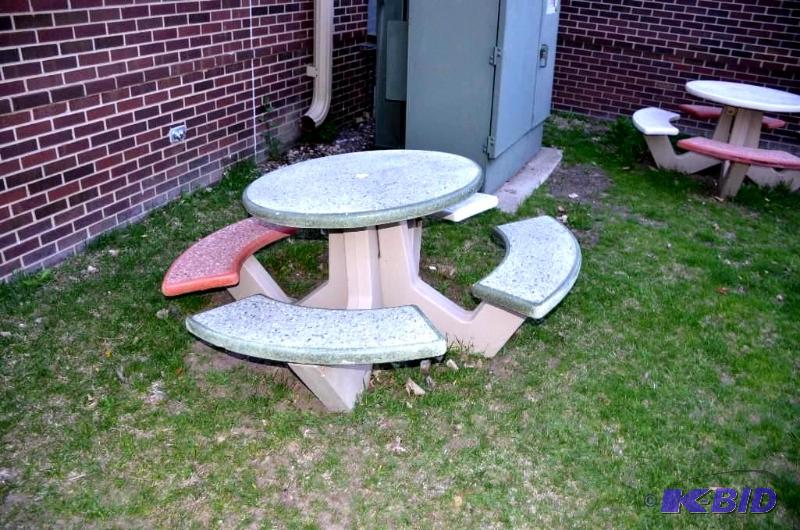 lot 23C image: One Gray or Green Wausau Tile Concrete Picnic...