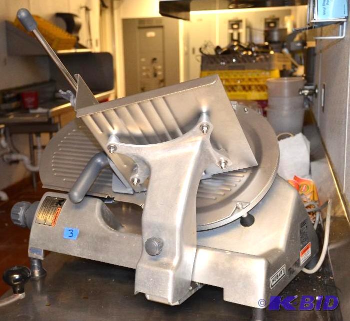 lot 3 image: Hobart Stainless Steel Commercial Meat Slicer...