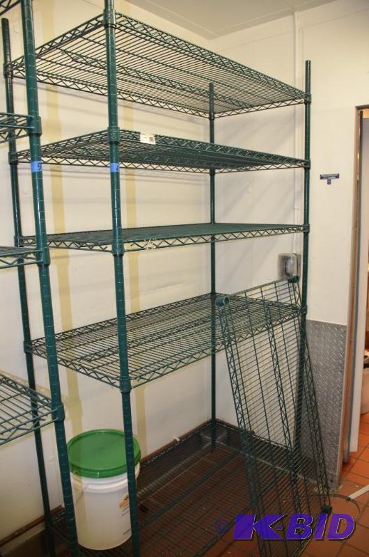 lot 58 image: Focus Green Wire 5 Shelf Shelving unit 24&quo...