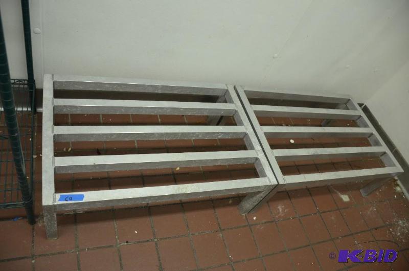lot 60A image: Industrial Slatted Platforms - qty 2 36"...