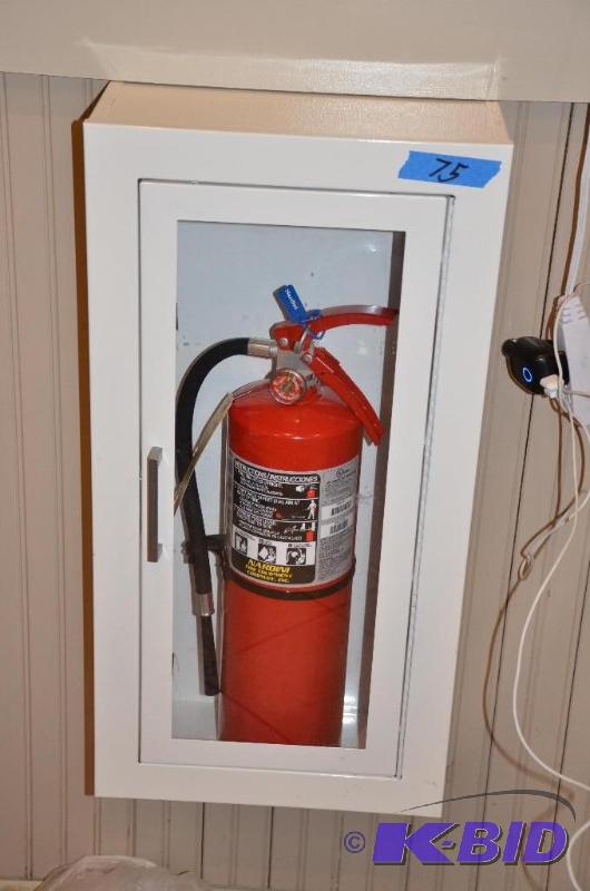 lot 75 image: Fire Extinguisher with Case 27.5 inches X 4 i...