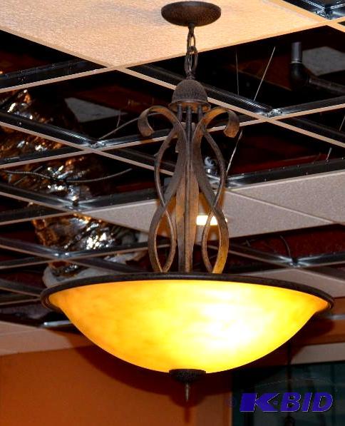 lot 76 image: Hanging Light Fixture Bring tools to remove, ...