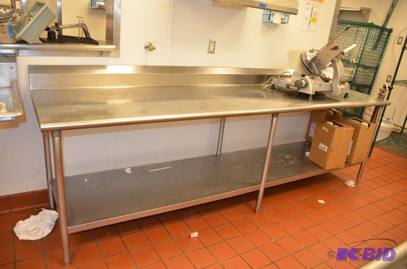 lot 8 image: NSF Stainless Steel Work Station 120" w ...