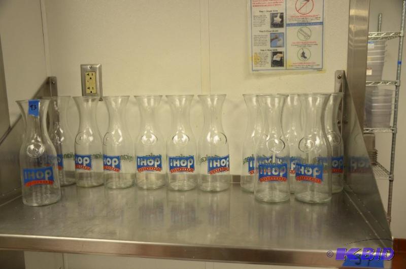 lot 93 image: 12 IHOP Glass Caraffes...