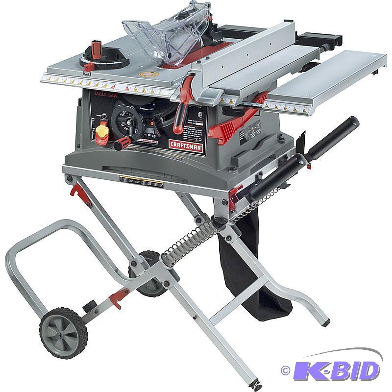 Crftsman 10&quot Jobsite Table Saw with Fol...