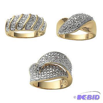 New Set of 3 Two-Tone Fashion Rings MSRP&nbsp...