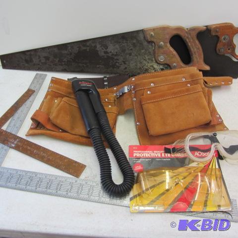 Tool Pouch, Squares, Saws