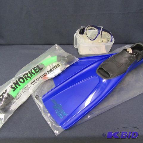 Snorkel, Goggles, Fins