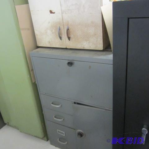 Desk & Double Door Cabinet