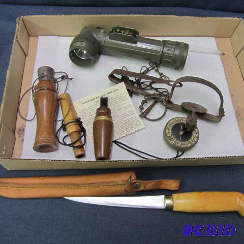 Bird Calls, Trap, Filet Knife