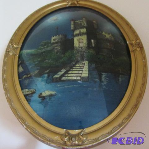 Reverse Painted Castle - Danube