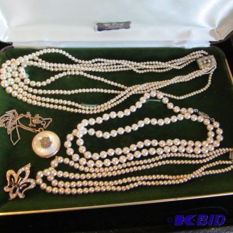 Pearl Necklaces & Pins