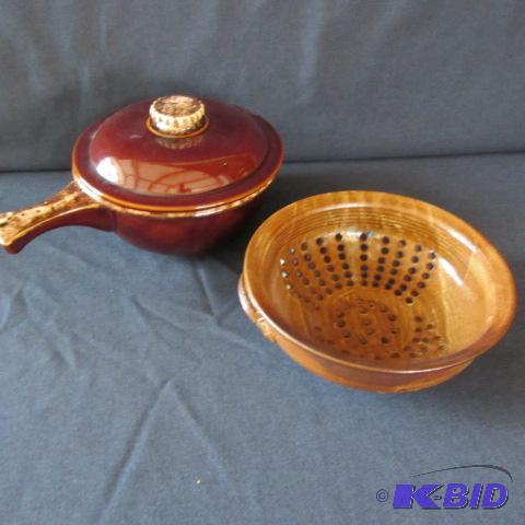 Stoneware Colander, Casserole