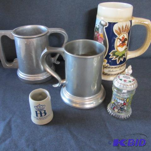 Silver, Pewter, Bud Mugs