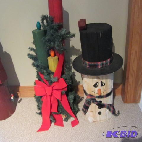 Post Snowman, Candle Stand