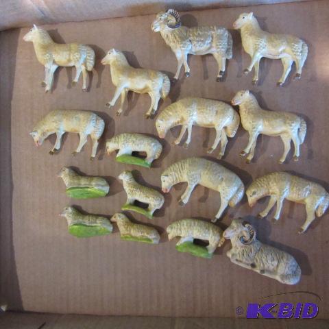 lot 418 image: Antique Putz Animals