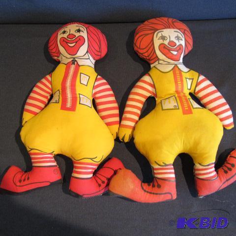 lot 483 image: Ronald McDonald Dolls