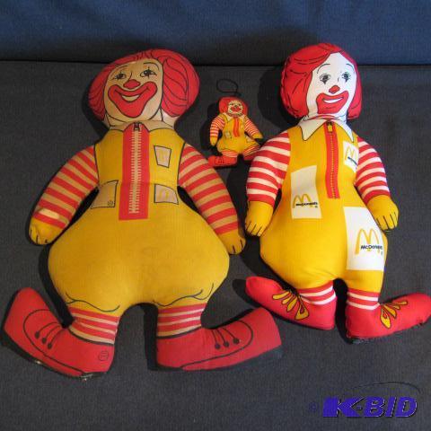 lot 484 image: Ronald McDonald Dolls