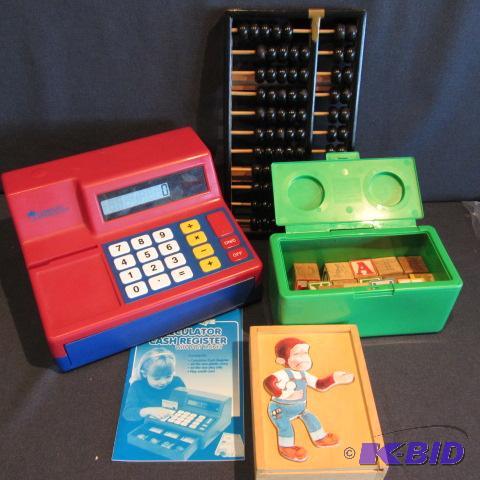 lot 539 image: Cash Register, Wooden Blocks