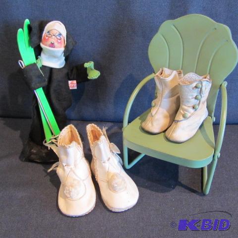 lot 554 image: Doll Chair, Boots, Shoes