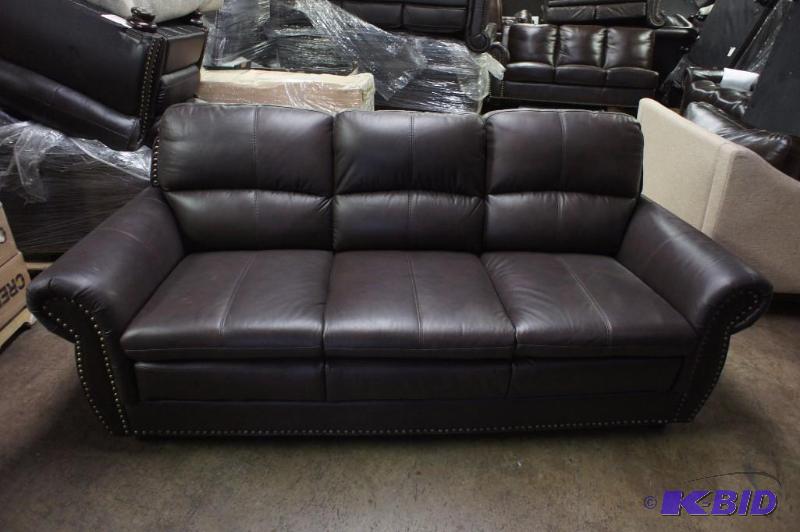 New   Sofa - Top Grain Leather - MSRP $...