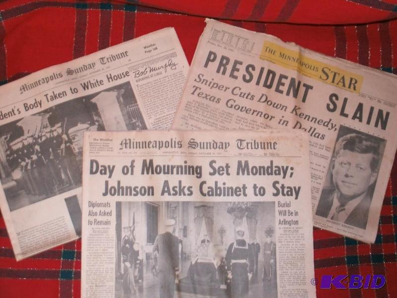 Newspapers JFK Assassination, Cease fire Vietnam War