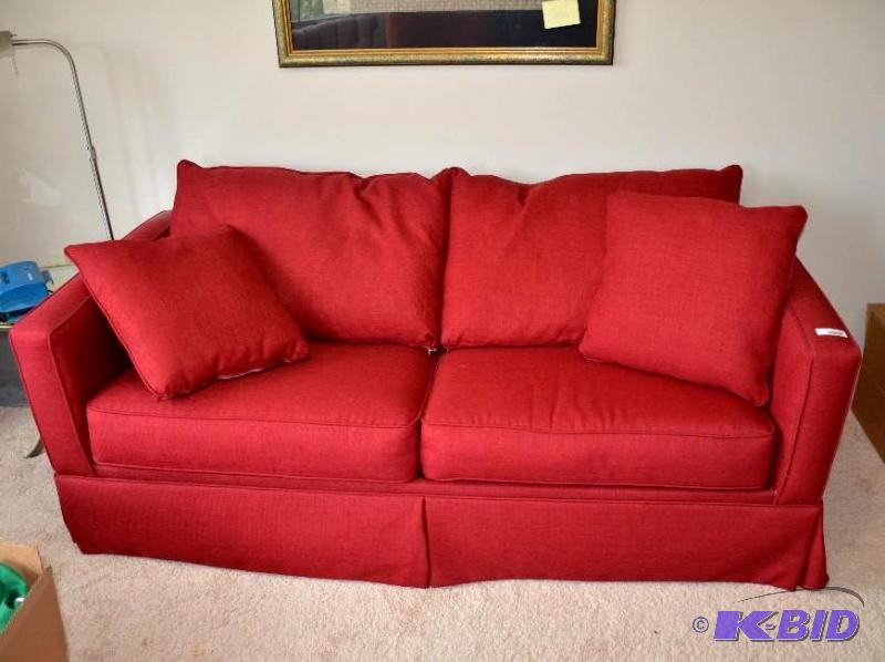 lot 112 image: Very nice higher end Hide -a- bed 76" lo...