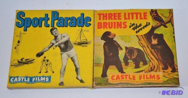 lot 125 image: 2 Old Film Movie reels in original boxes Spor...