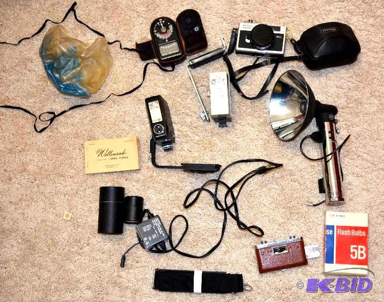 lot 130 image: Group of camera equipment , Pentax and jet Op...