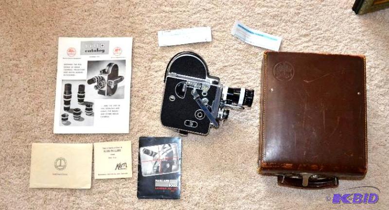 lot 131 image: Paillard Bolex H-16 Movie Camera with case...