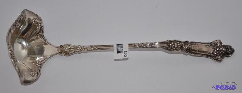 lot 155 image: 1835 R. Wallace 15" ladle, maybe silver...
