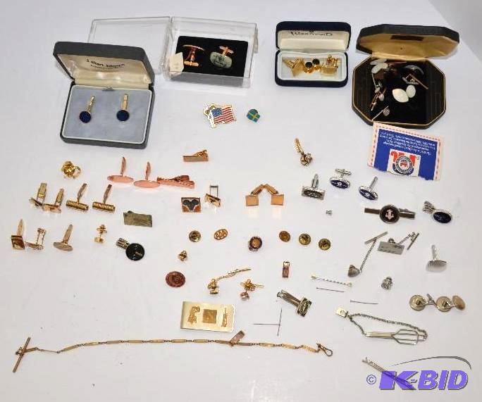 lot 177 image: Large group of mens cuff links and misc some ...