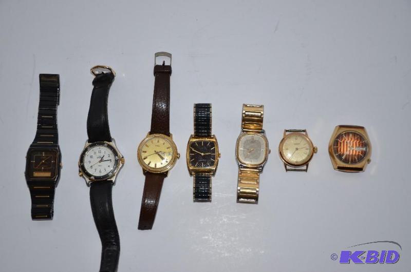 lot 189 image: Group of watches some with no bands, Timex, S...