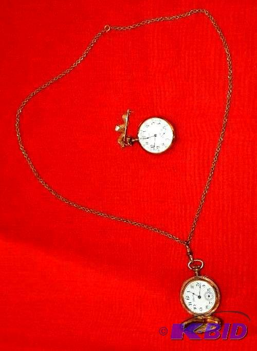 lot 198 image: 2 antique pocket watches may be gold but not ...