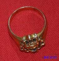 lot 208 image: Ring, possibly 14K or 18K, no marks though. P...