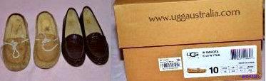 lot 230 image: Pair of UGG shoes and a pair of SAS shoes siz...