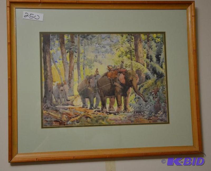 lot 250 image: Framed print by Chet Man 26x21"...