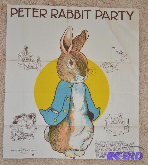 lot 251 image: Vintage Peter Rabbit game. 20x18" copyri...