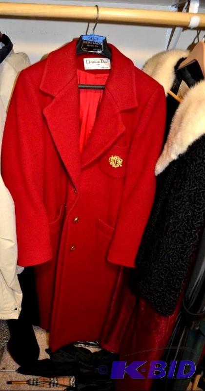 lot 267 image: Christian Dior paris&nbspred coat and other ...