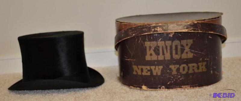 lot 272 image: Vintage to Antique Silk Top Hat by Knox of Ne...