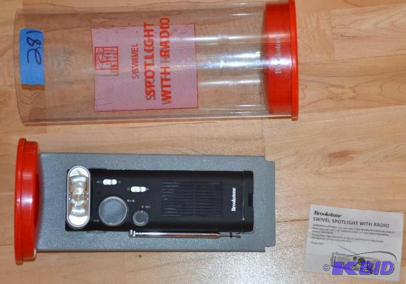 lot 281 image: Brookstone Swivel Spotlight with radio...