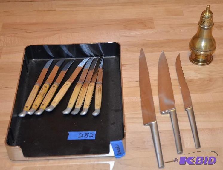lot 282 image: 3 PC carving knife set made in Austria Steak ...