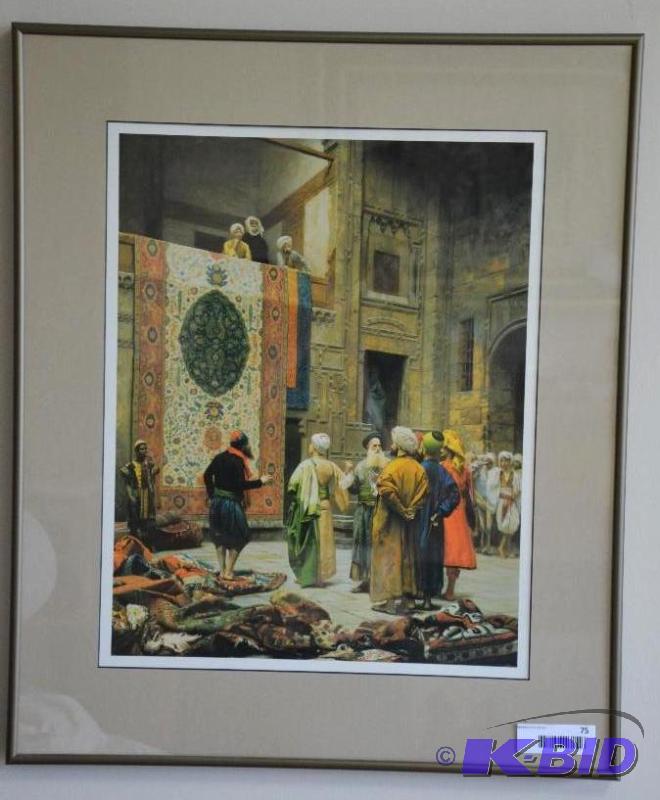 lot 75 image: framed print by J.E. Genoma 24x18"...