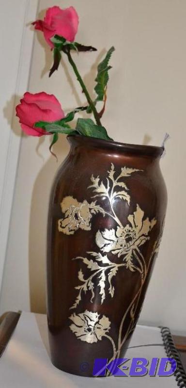 lot 78 image: Sterling on bronze 11" tall...