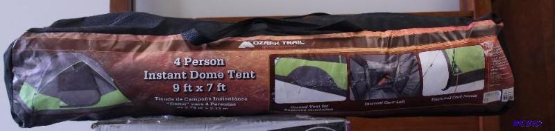 Ozark trails tent, inspected seems complete, customer returned Changed mind.