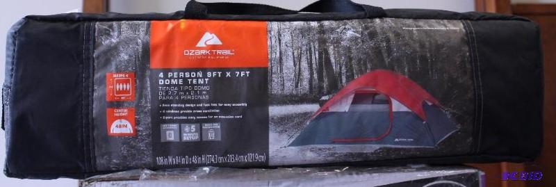 Ozark trails tent, inspected seems complete, used customer return