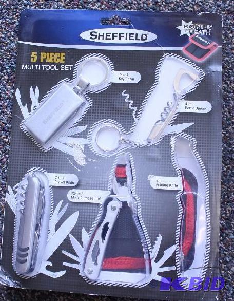 Sheffeild 5 piece multi-tool set, missing piece, customer return