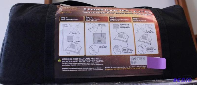 Ozark trails tent, inspected seems complete, used customer return